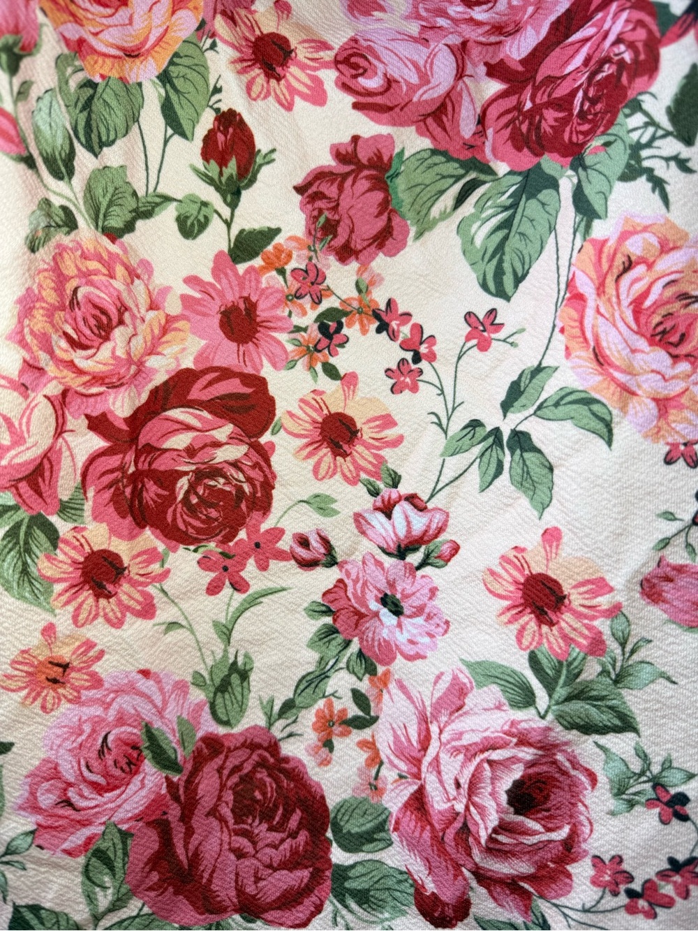“SHEIN Floral Ruffle Tank Top XL Square Neck Sleeveless Pink Green Summer” - Picture 4 of 5